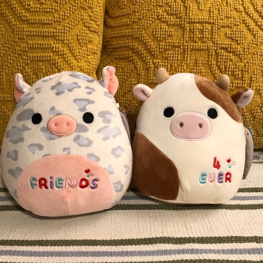Ronnie the Cow & Rosie the Pig Squishmallows BFF bundle NWT